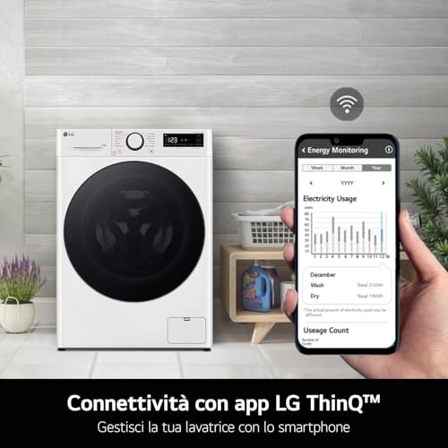 Thumbnail 8 de LG AI DD F4R709TAIDD Lavatrice 9kg AI Wash | TurboWash 360 e Wi‑Fi (Bianca)