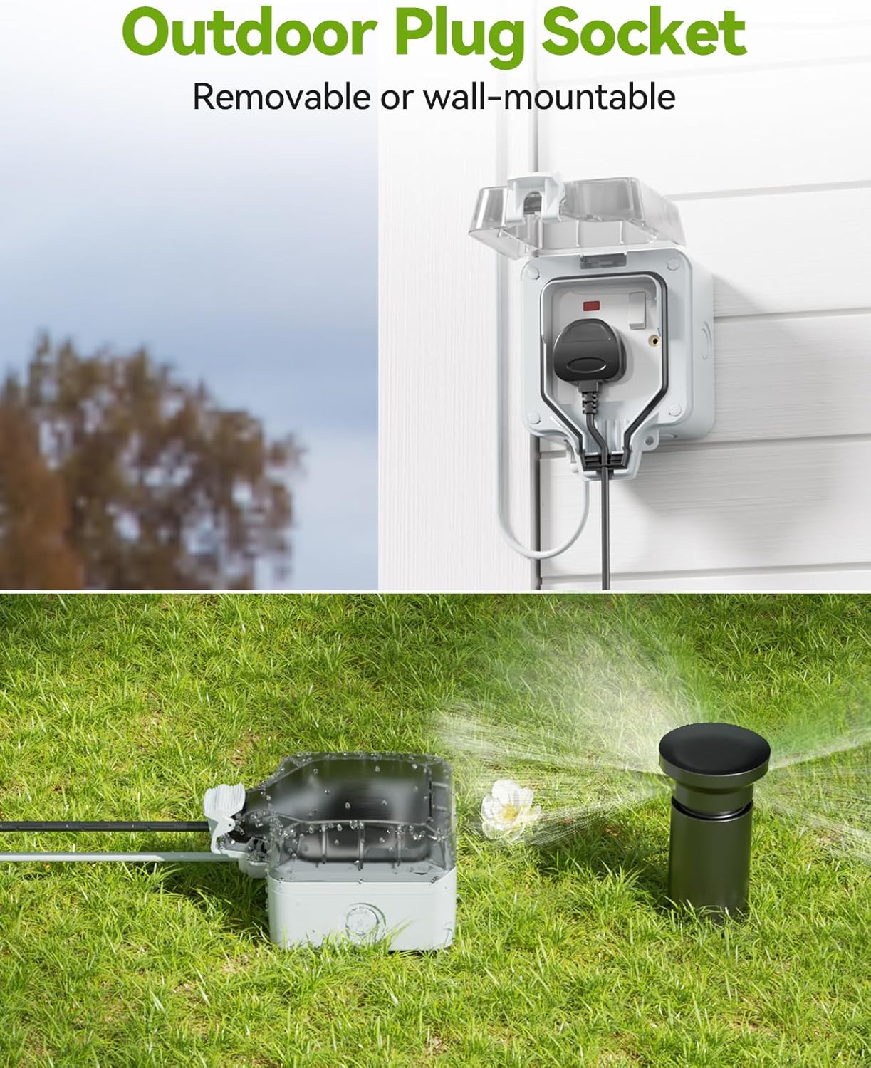 Thumbnail 6 de Outdoor Extension Lead Waterproof 5m (16ft) with IP66 Weatherproof Switched Socket, 13A/3250W