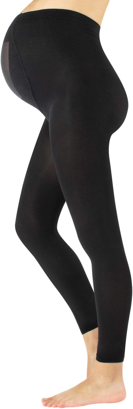 Detalle 2 de CALZITALY Leggings Premaman Coprenti 100 DEN – Nero, 2/S 3/M 4/L 5/XL