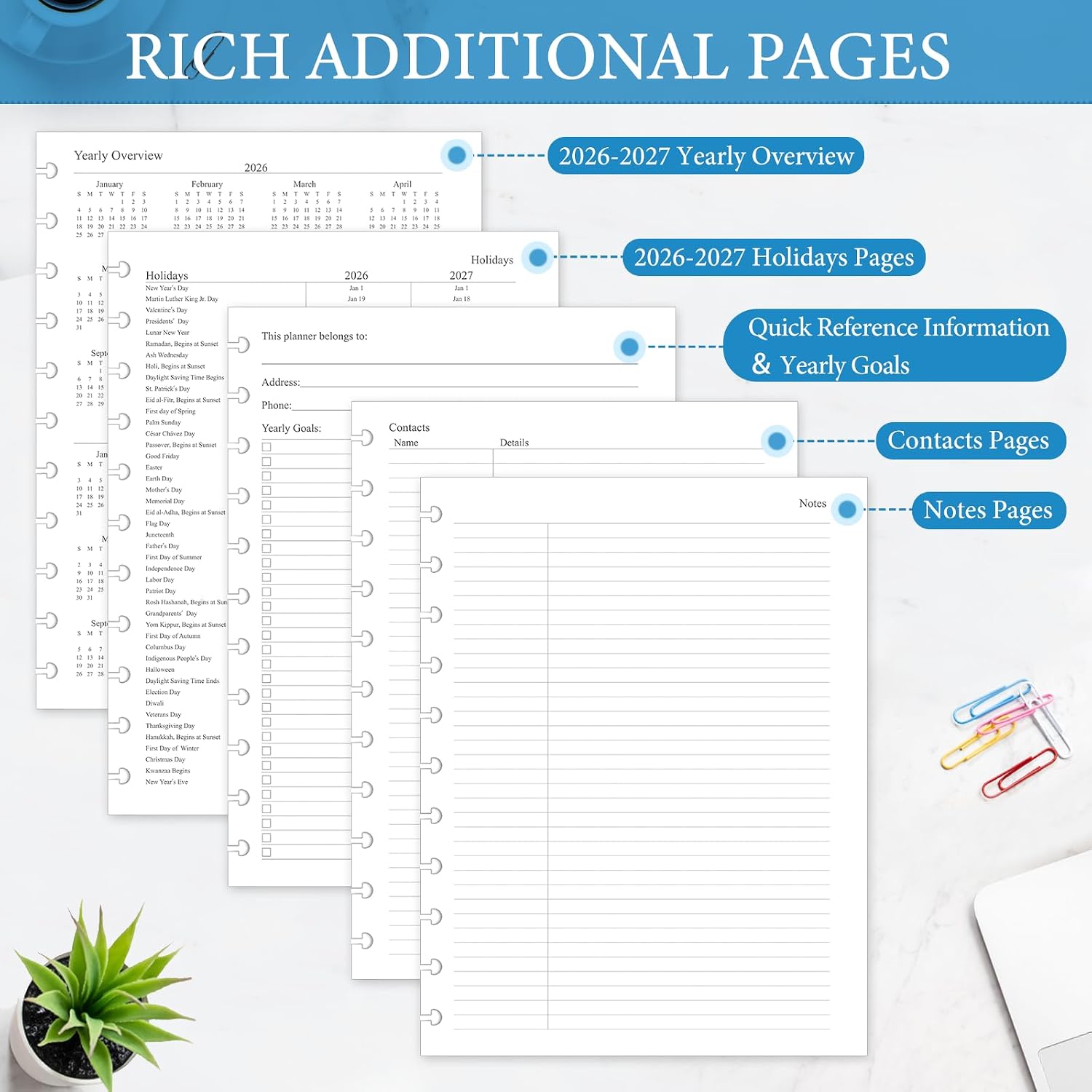 Detalle de Monthly Planner Refill, 11-Disc