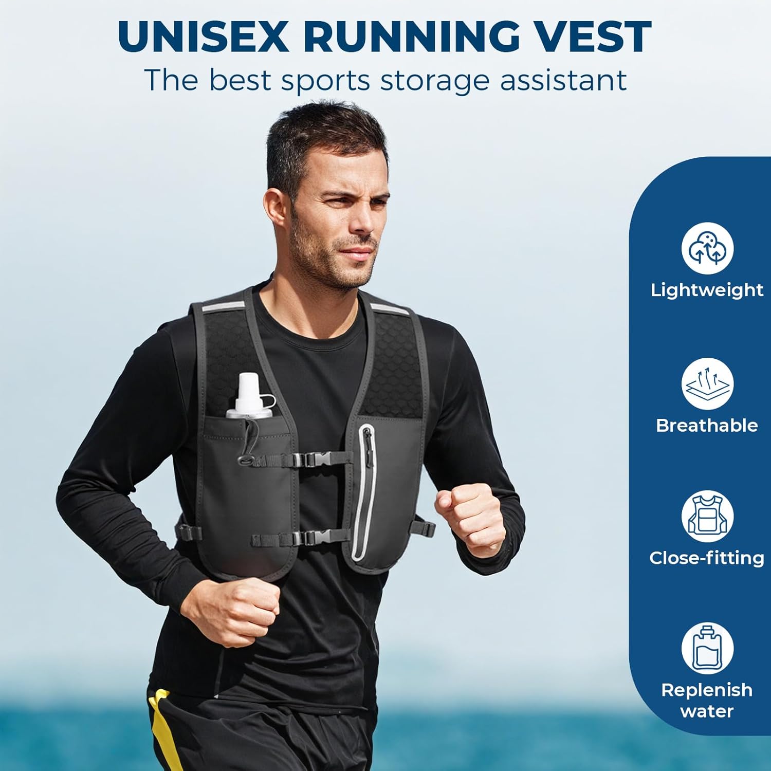 Detalle 2 de Kartoiy Running Vest with 500ml Bottle
