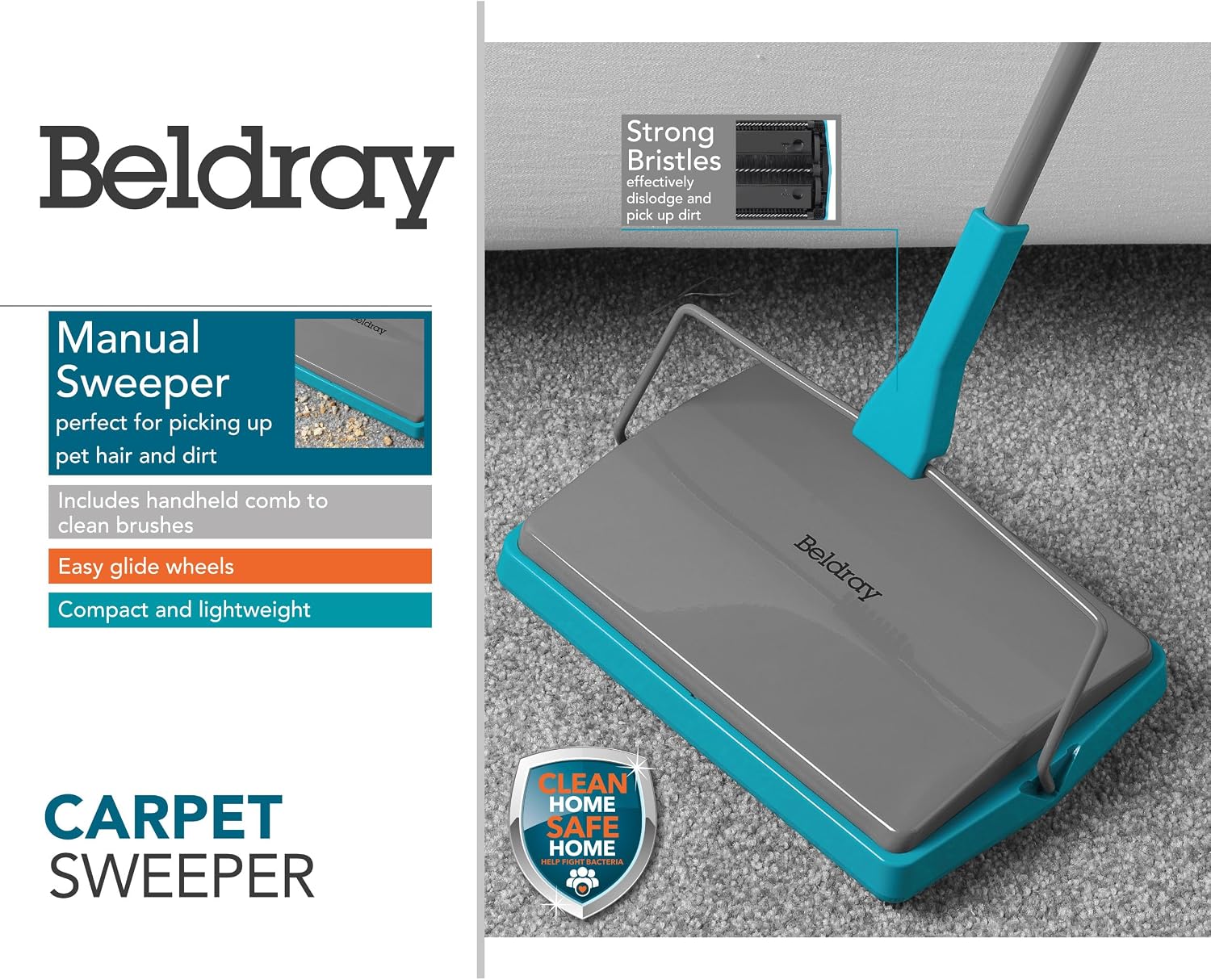 Thumbnail 2 de Beldray Manual Carpet Sweeper for Rugs and Floors