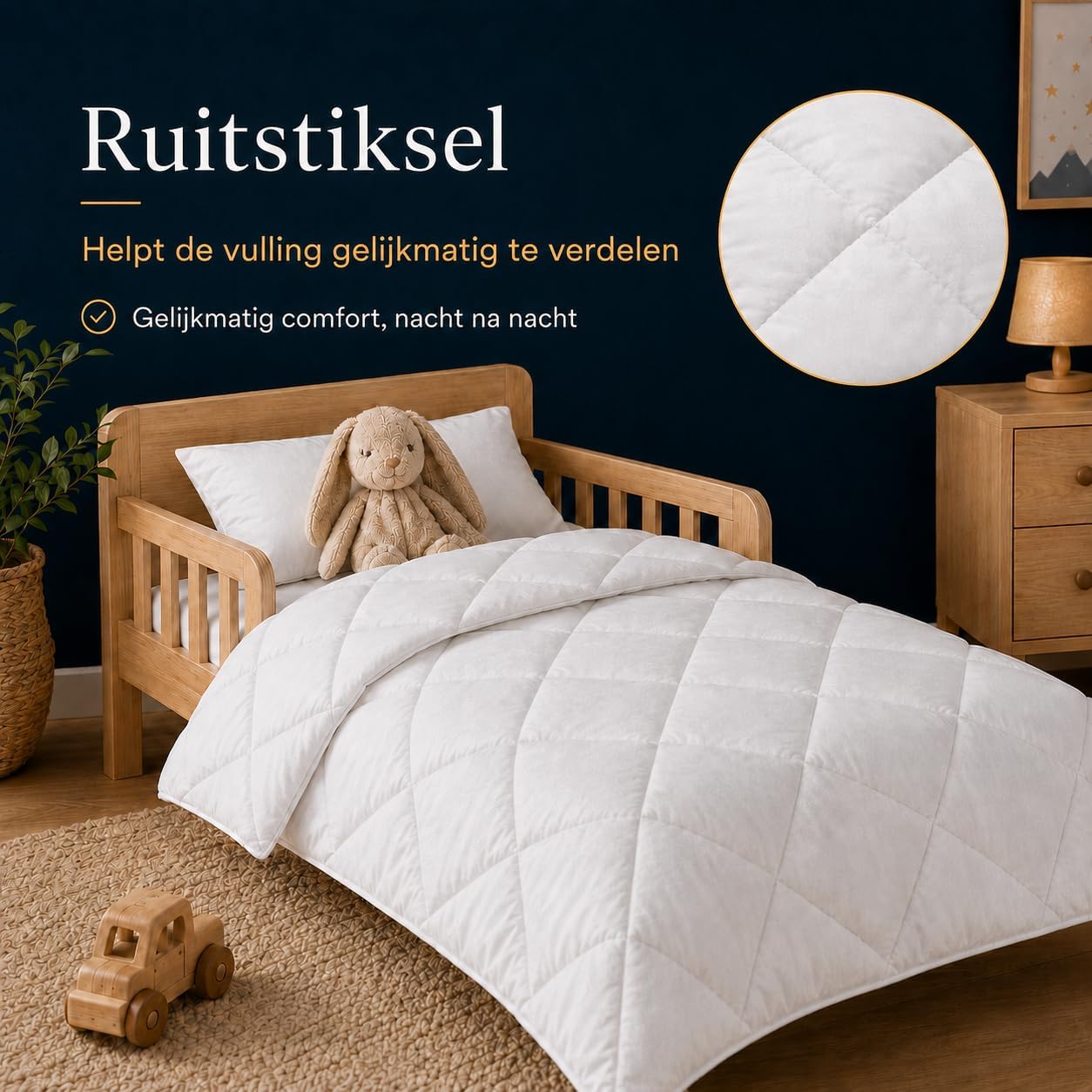 Detalle de SOHYGGE SHBABY01 babydekbed 75 x 120 cm, 300 g/m² voor alle seizoenen