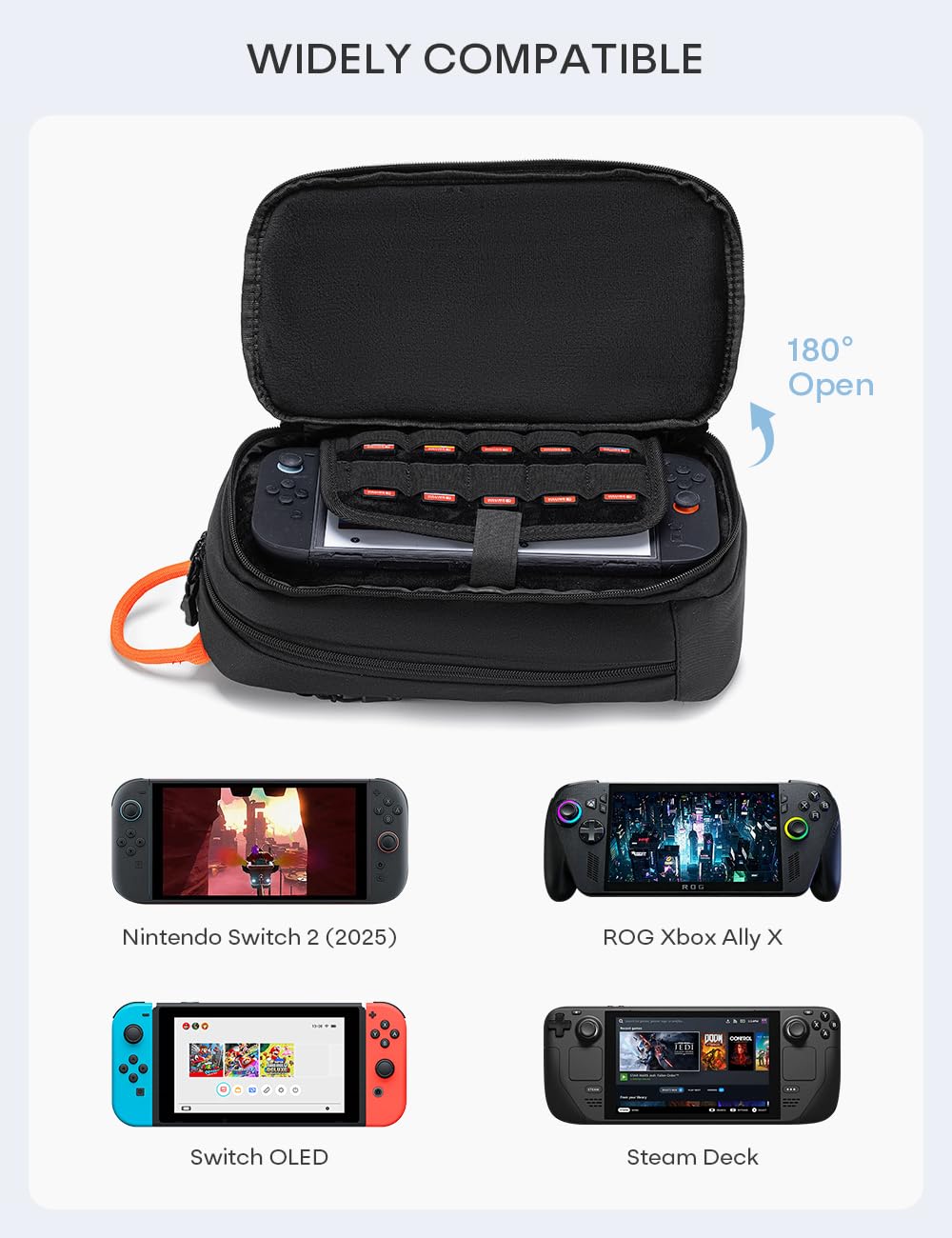 Thumbnail 1 de BAGZY Tasche für Nintendo Switch 2 Konsole 2025 – Wasserdicht, Sling/Umhängetasche mit 10 Spielkartenfächern