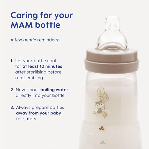 Detalle de MAM Easy Start Anti-Colic Bottle Starter Set with 4 Bottles and 0-2 Month Soother