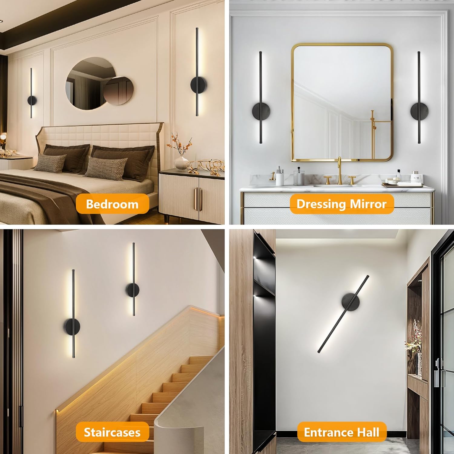 Thumbnail 6 de Dehobo Rechargeable Wall Sconce Lights (2-pack) – 3 colour temps, wireless with remote, dimmable, 60cm