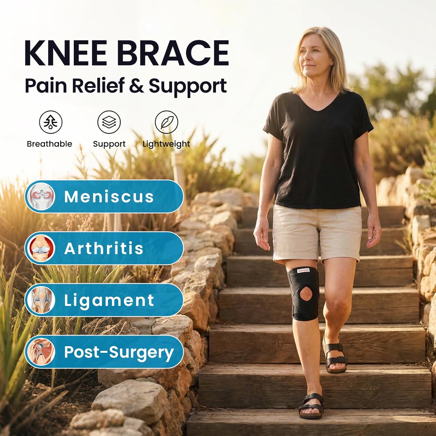 Detalle 2 de Galvaran Knee Brace with Side Stabilizers 🦵