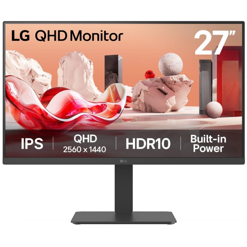 Detalle de LG 27BA45QB-B: monitor de 27 pulgadas con IPS, QHD, 75 Hz y KVM para productividad y multimedia