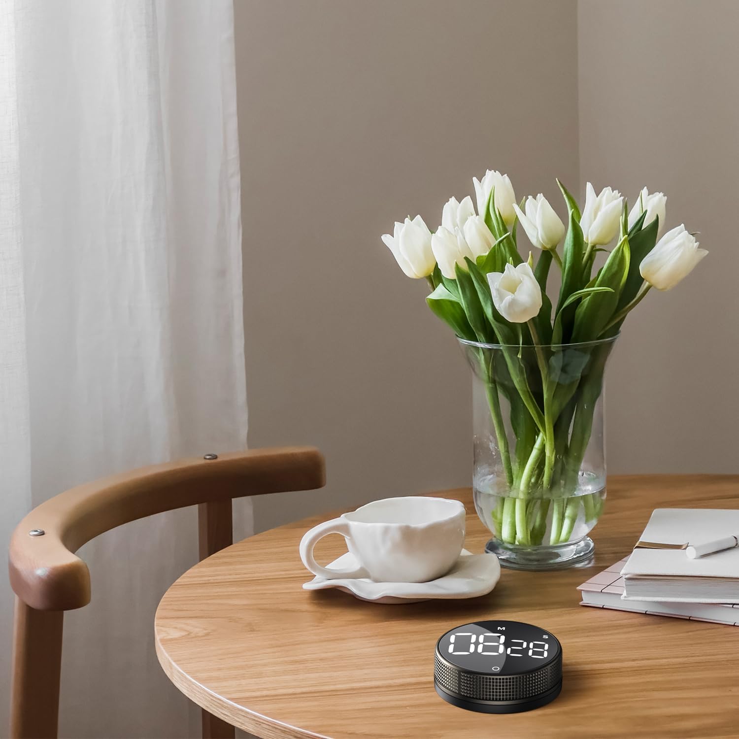 Detalle 2 de Bluesnail Minuterie de Cuisine – Timer numérique LED avec affichage clair et modes réglables