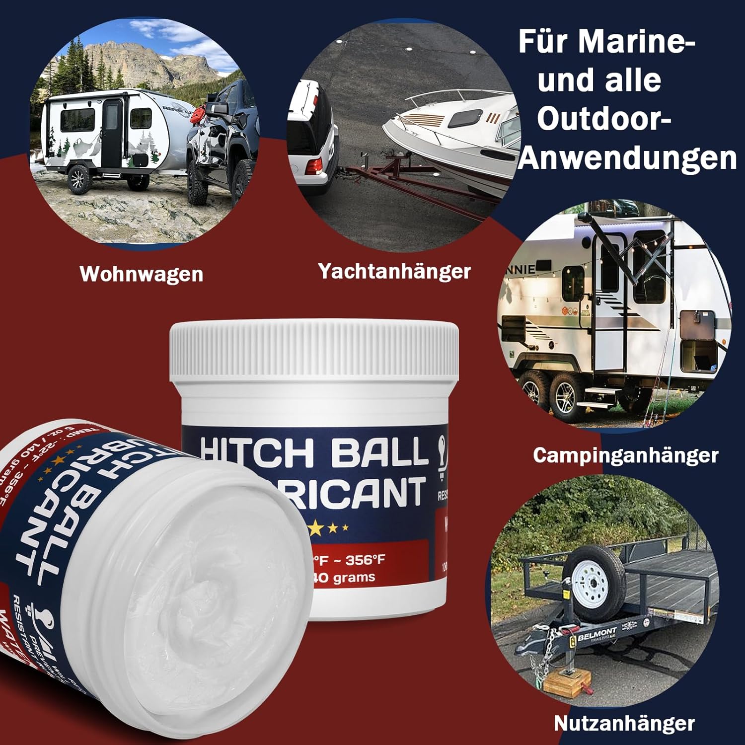Thumbnail 3 de BTAS Anhängerkupplungskugel-Schmiermittel-Wasserfestes Fett mit PTFE, 140 g