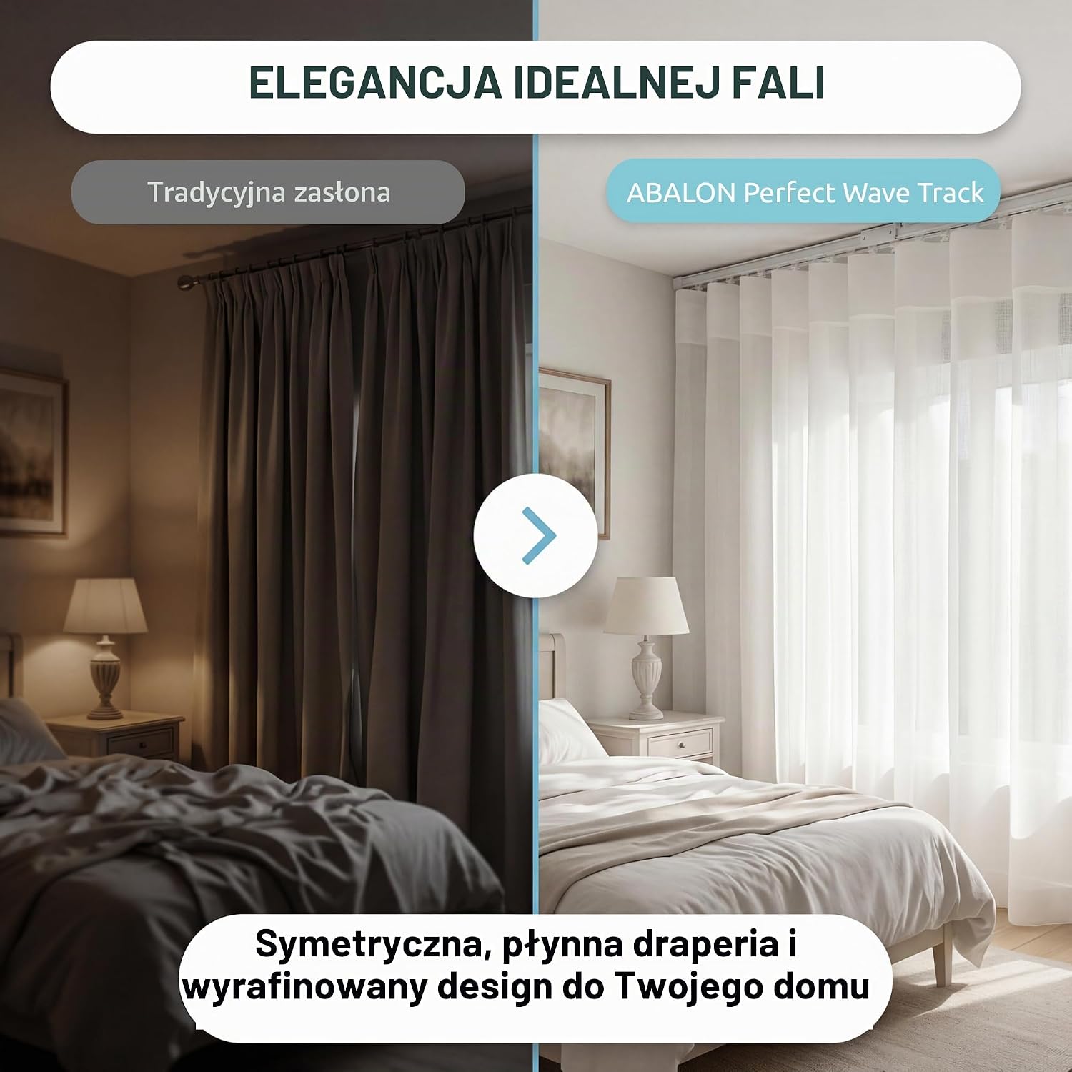 Thumbnail 2 de ABALON Perfect Wave WiFi – elektryczny karnisz 3 m, biały, sterowanie Tuya
