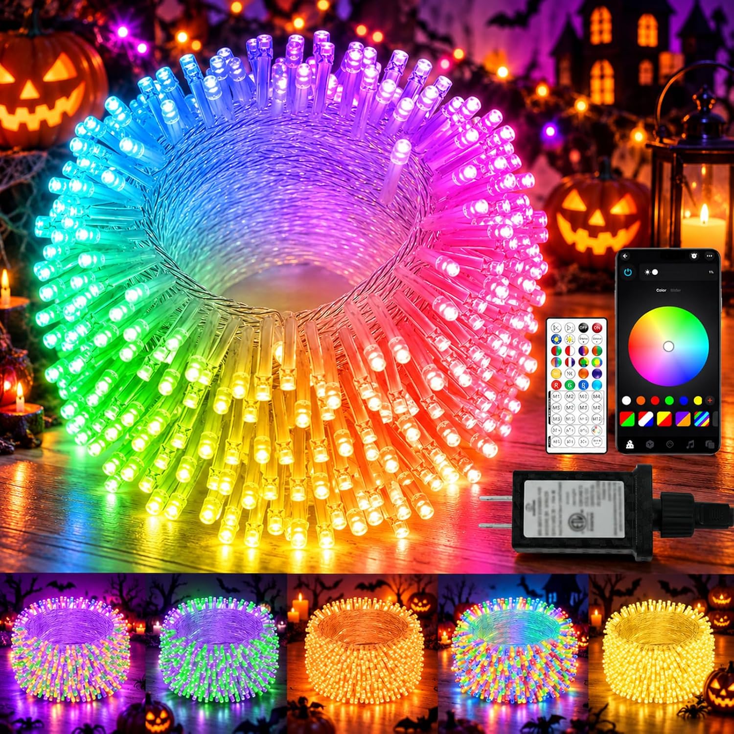 KAQ GP-SW290DC0209-IP44(US)-1CT Smart RGB String Lights, 240 LEDs