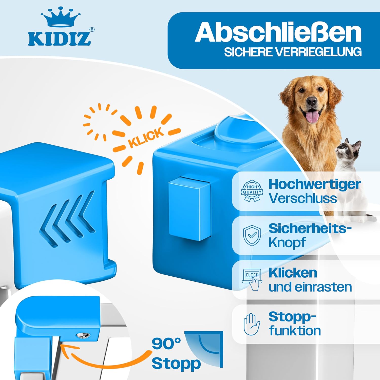 Detalle 1 de KIDIZ Absperrgitter zum Klemmen 74–80 cm