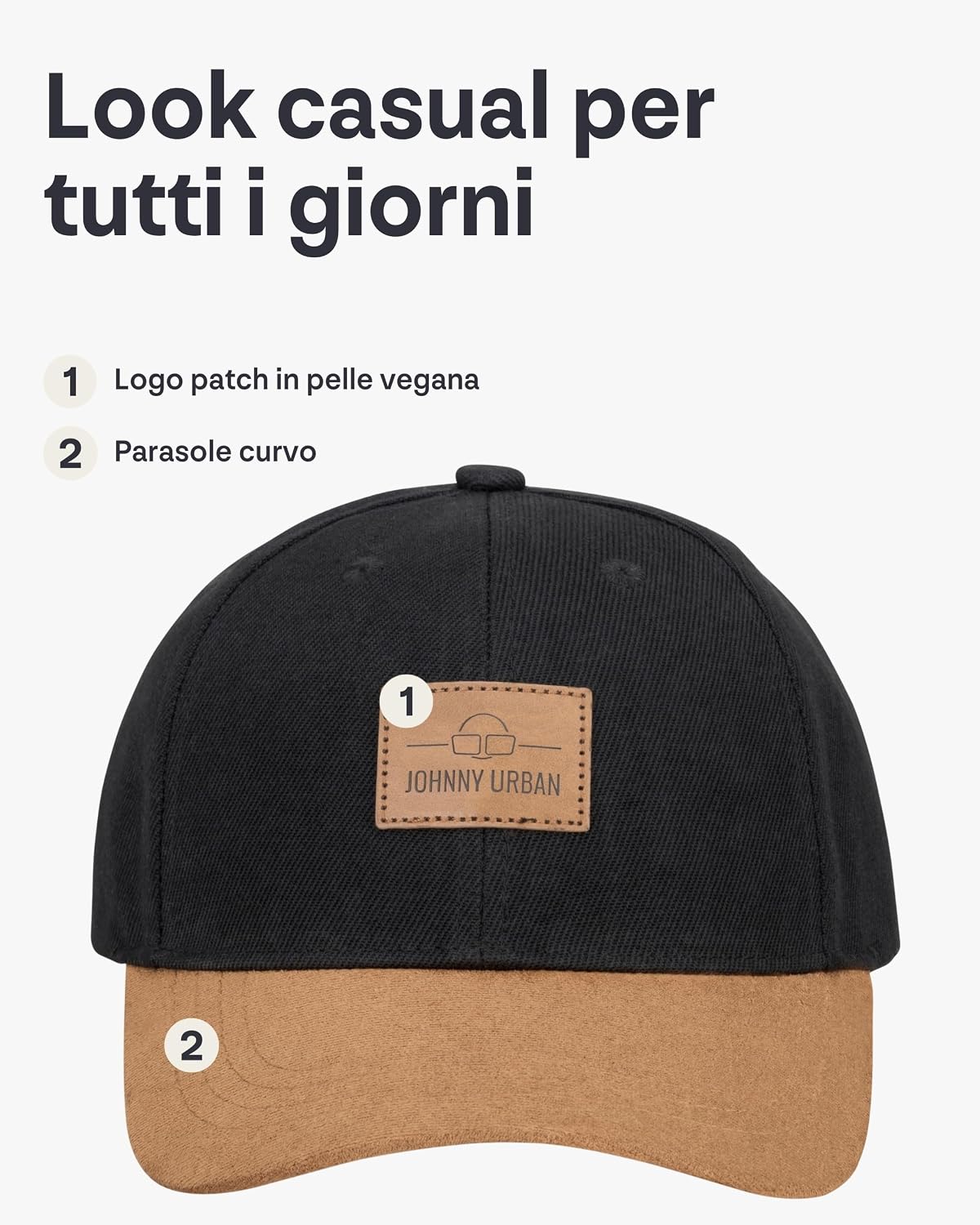 Detalle de Johnny Urban Dean snapback regolabile, berretto da baseball unisex con 6 pannelli