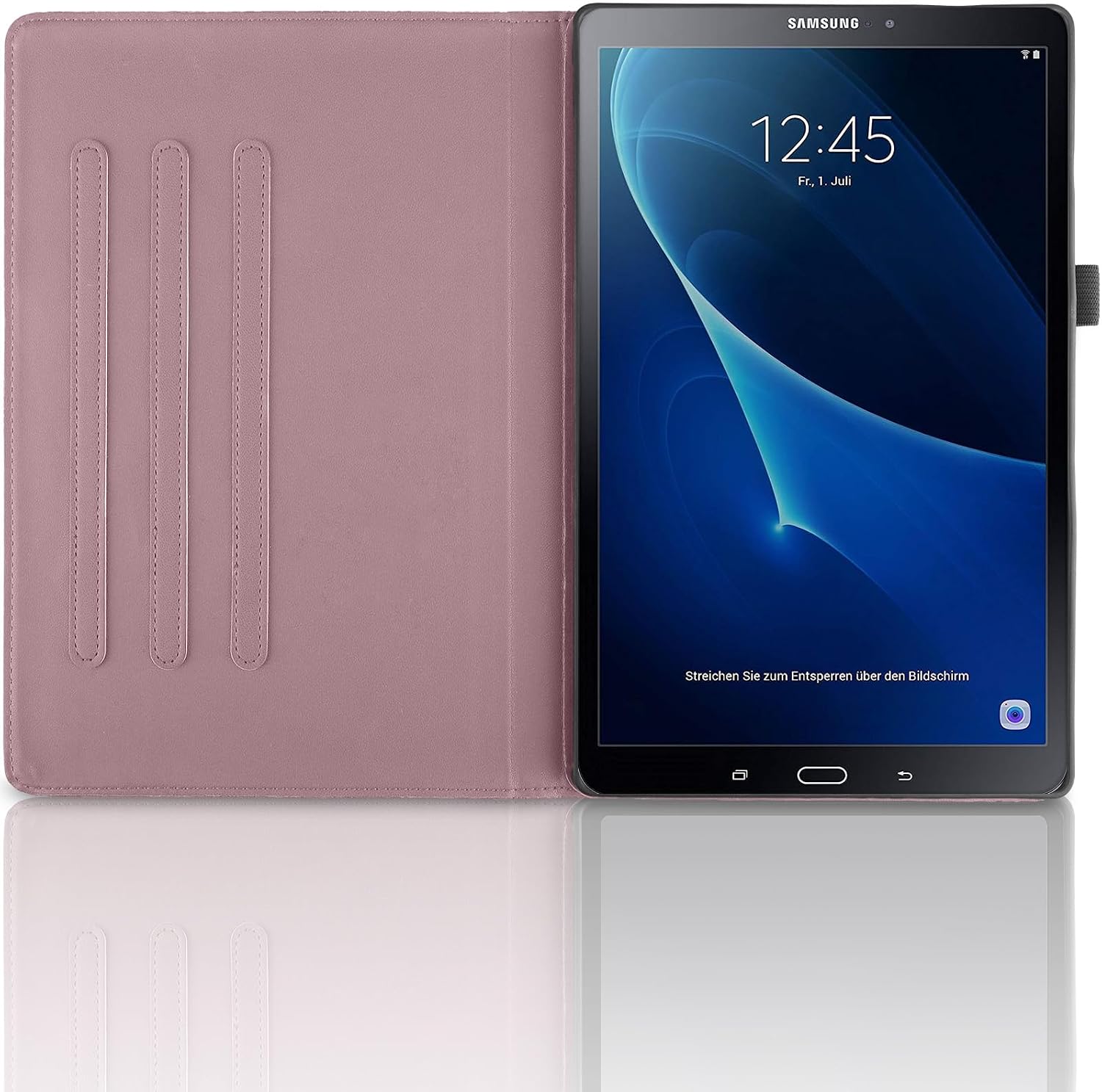 Thumbnail 4 de Hülle für Samsung Galaxy Tab A6 10.1 Zoll (2016) SM-T580/T585 – Premium PU-Leder Schutzhülle mit 360° Drehung und Standfunktion (Rosa)