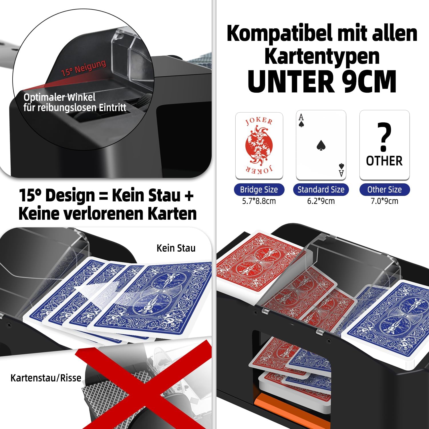 Thumbnail 4 de QUICARD automatischer Kartenmischer mit leiserem Motor und 2.000-mAh-Akku