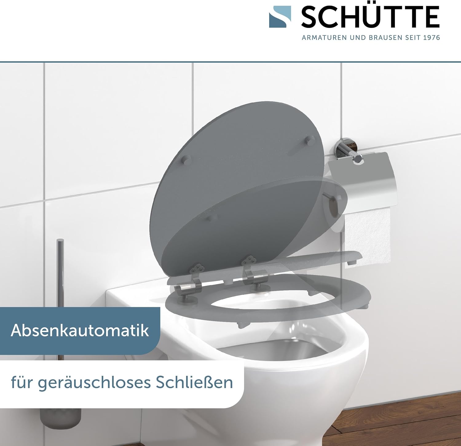 Thumbnail 2 de SCHÜTTE 80102-A Abattant de WC Spirit Grey avec frein de chute – MDF, 150 kg, gris