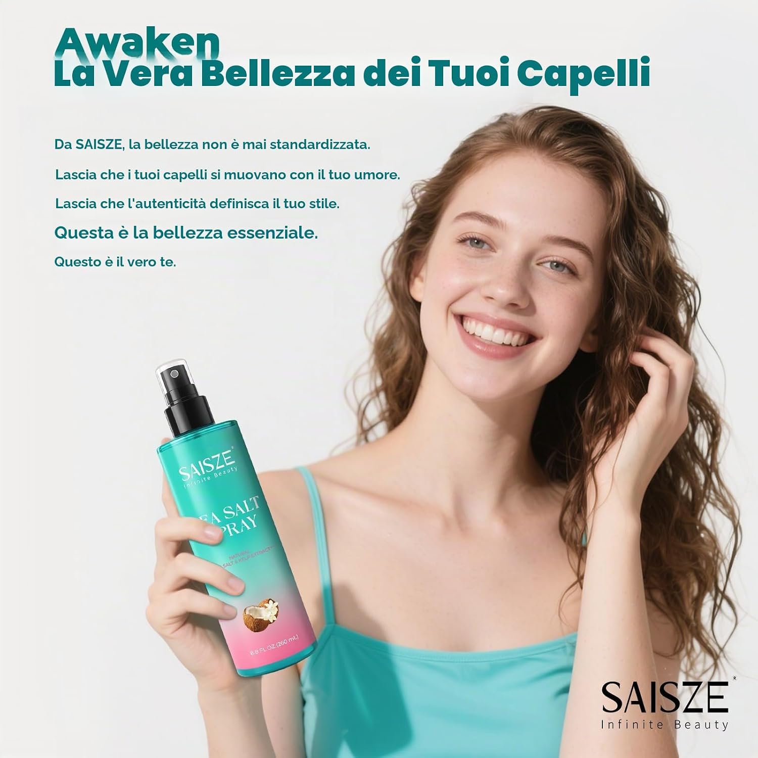 Thumbnail 6 de SAISZE Spray al sale marino per capelli: viaggio e spiaggia con finish leggero al cocco
