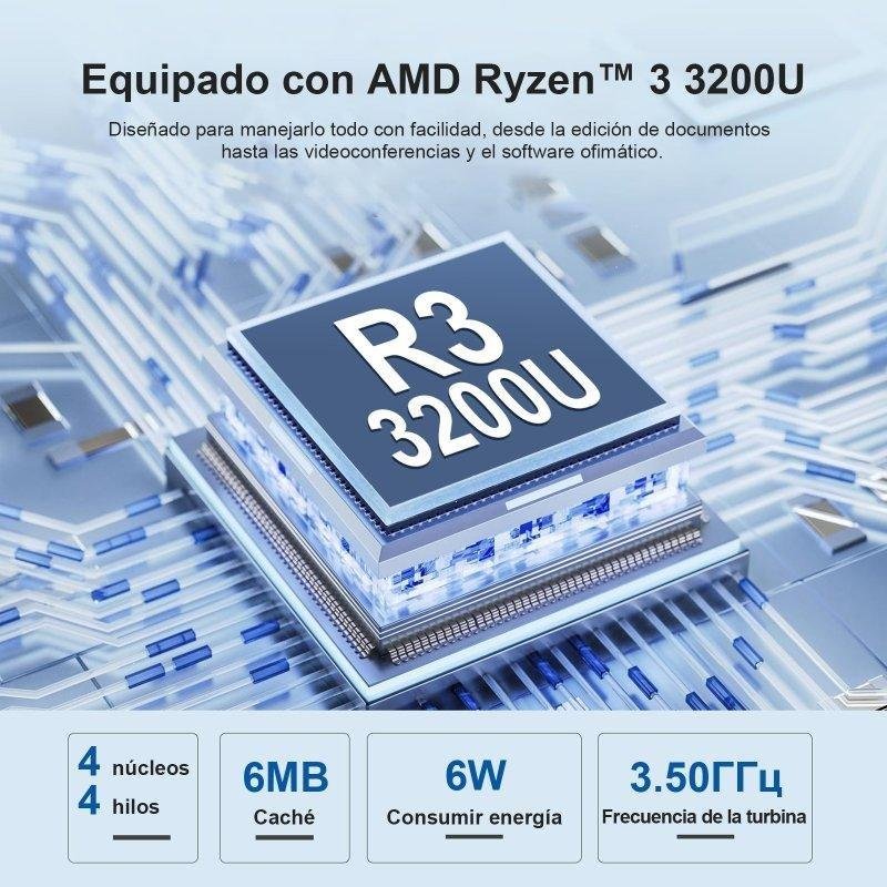 Detalle 2 de Portátil AMDEVPRO UCC-UL156-A 15,6": Ryzen 3 3200U, 16 GB, 512 GB SSD, 2 en 1 y Windows 11 Pro
