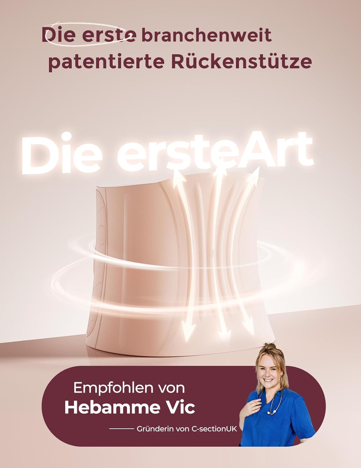 Thumbnail 1 de Momcozy Ergowrap Bauchgurt nach Geburt (Kaiserschnitt-Rückbildung) – 3D-Kompression & Rückenstütze, nahtlos, Standard M