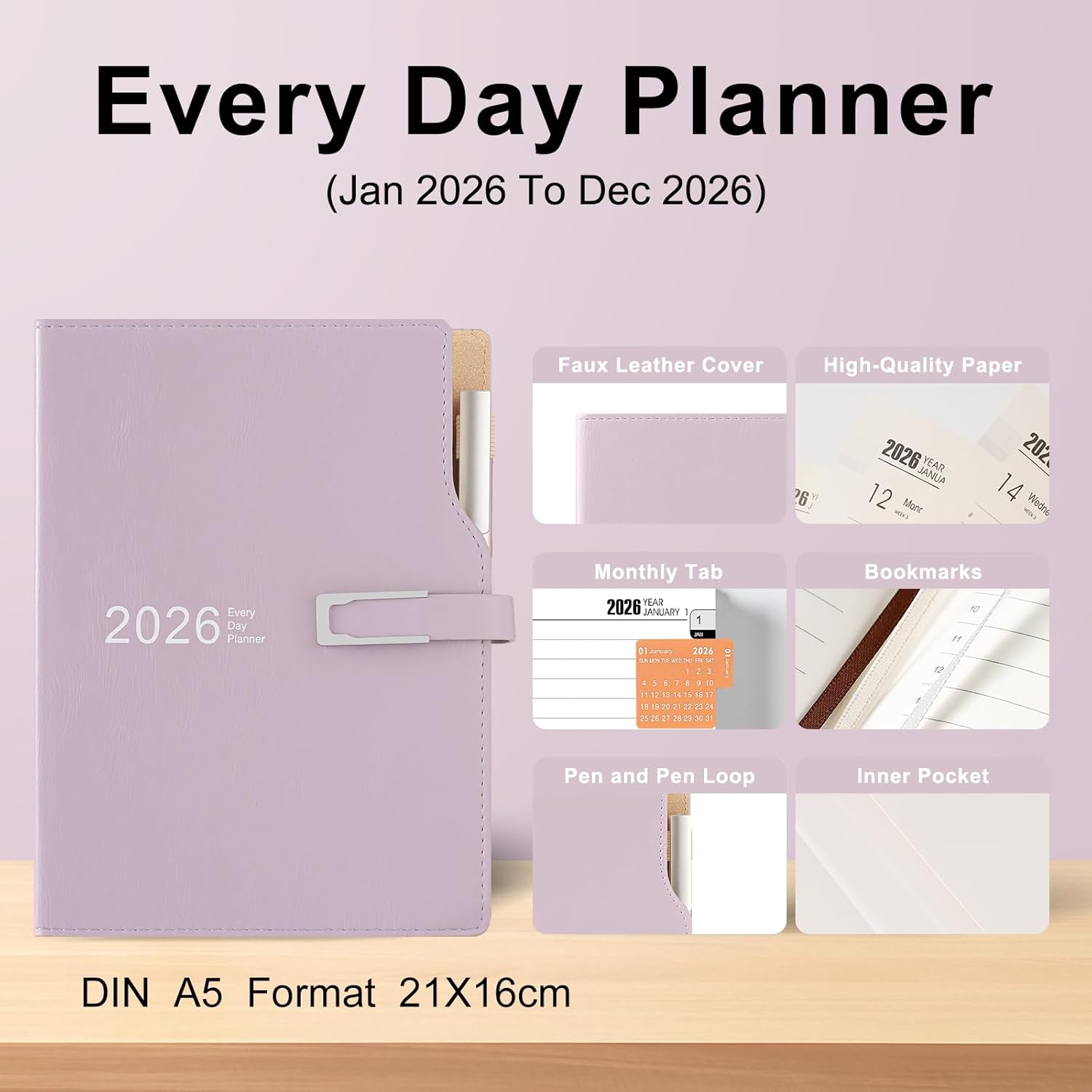 Thumbnail 5 de Diario accademico 2026 A5 giorno per pagina 14×21,5 cm 📓