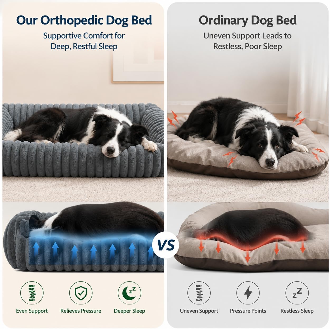 Thumbnail 2 de Oveppy Dog Bed 25 x 21 x 8 inch for under 30 lb dogs