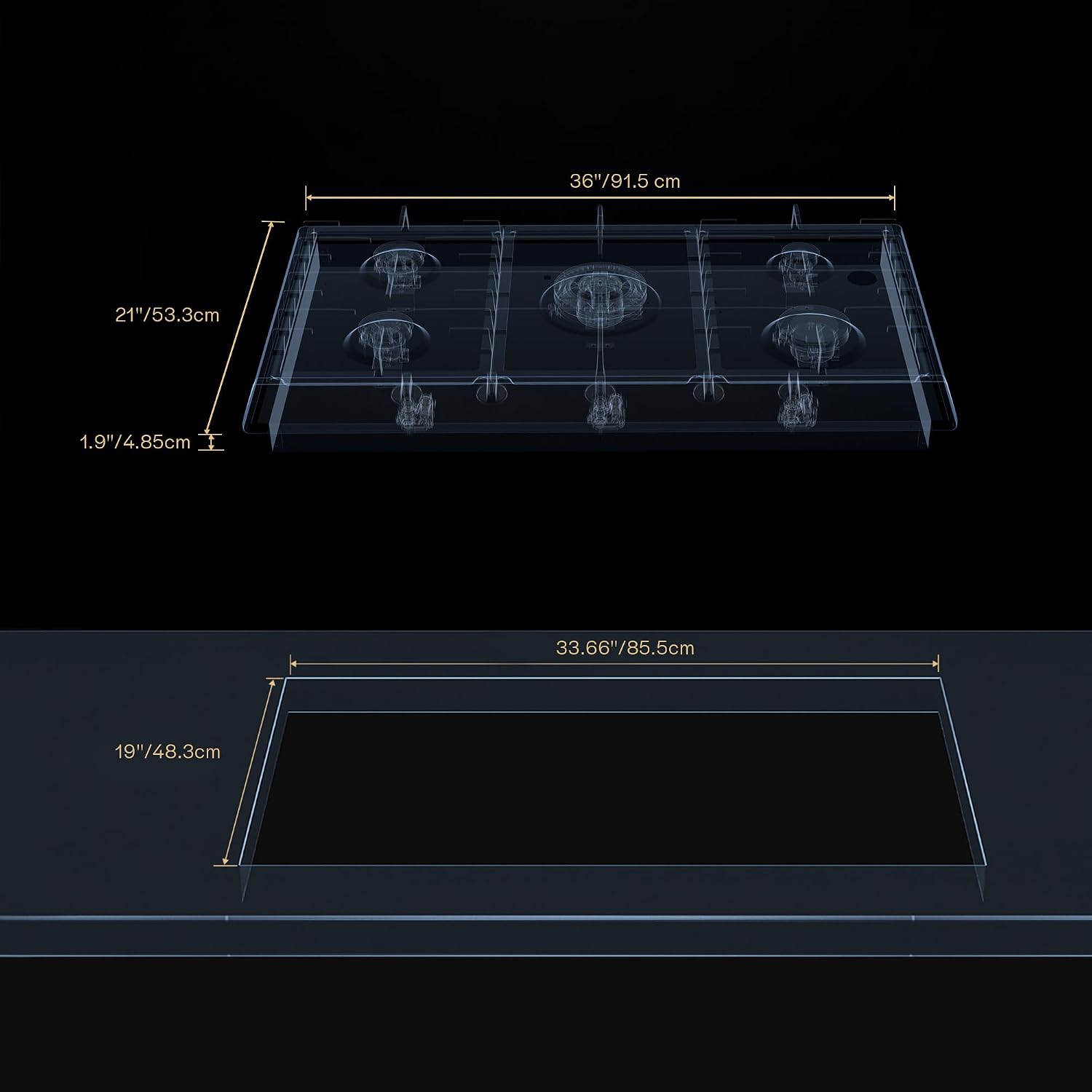 Thumbnail 6 de COOKTOP Gas Cooktop 36 Inch 5-Burner Stainless Steel Gas Cooktop