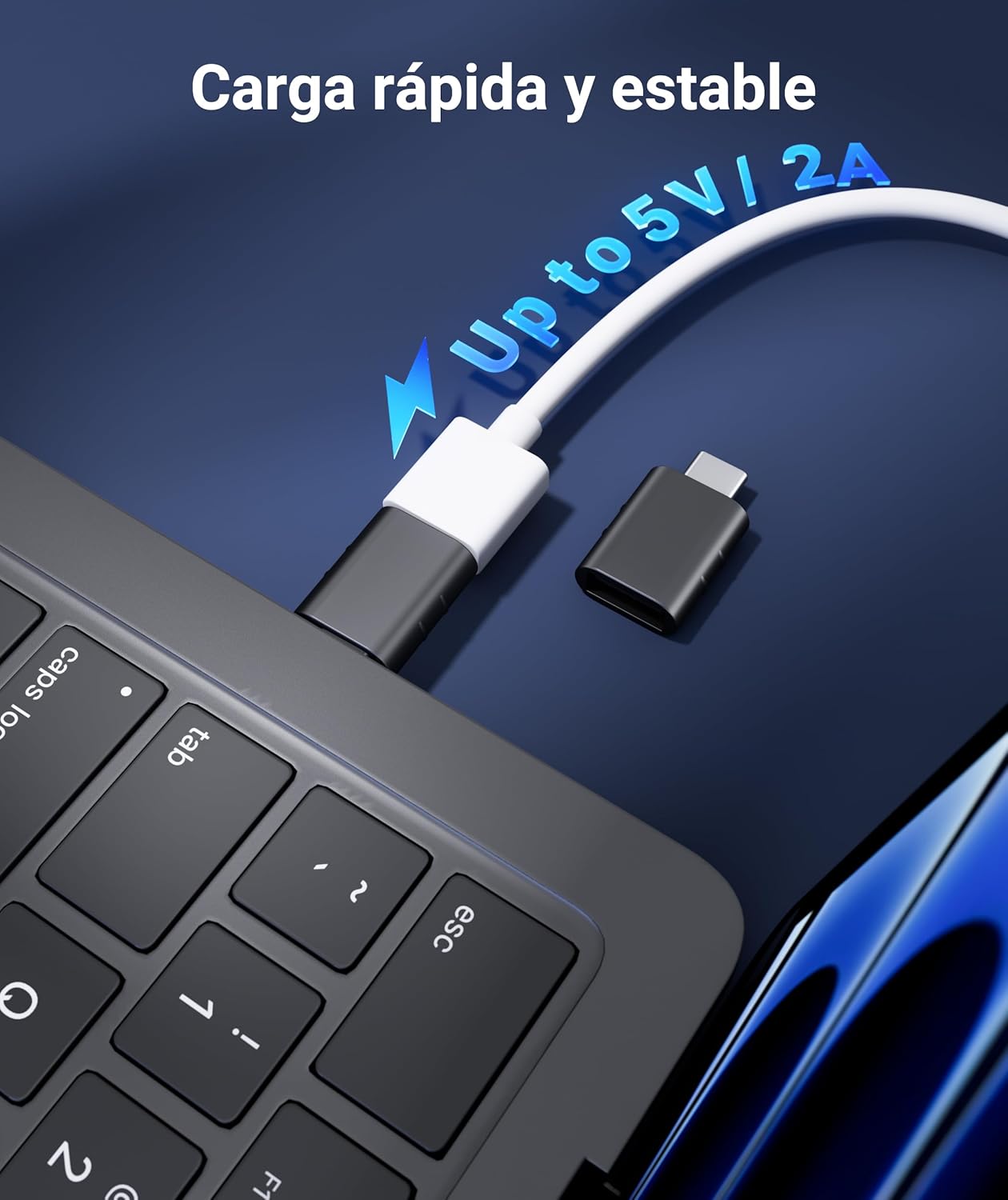 Thumbnail 6 de Syntech USB-C to USB-A Adapter Pack of 2 (Space Black) – USB 3 speed, zinc alloy build