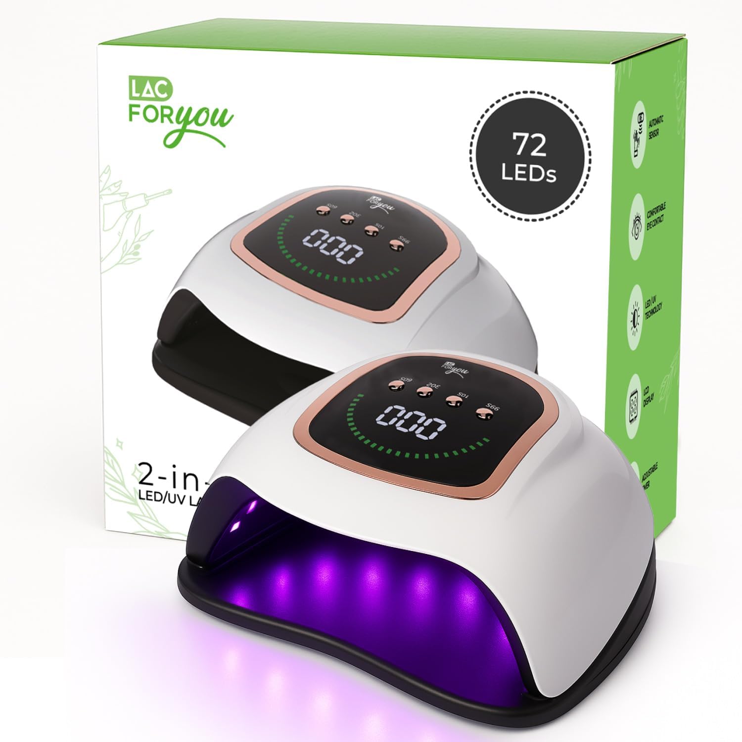 Detalle de Lampada UV Led Unghie 72 LED – Fornetto Unghie Professionale LAC FOR YOU