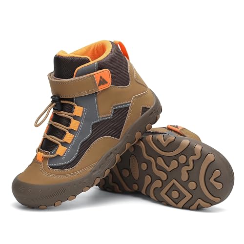 Thumbnail 6 de Mishansha Kinder Wanderschuhe Outdoor – Rutschfest, Braun, Leichtgewicht (34EU)
