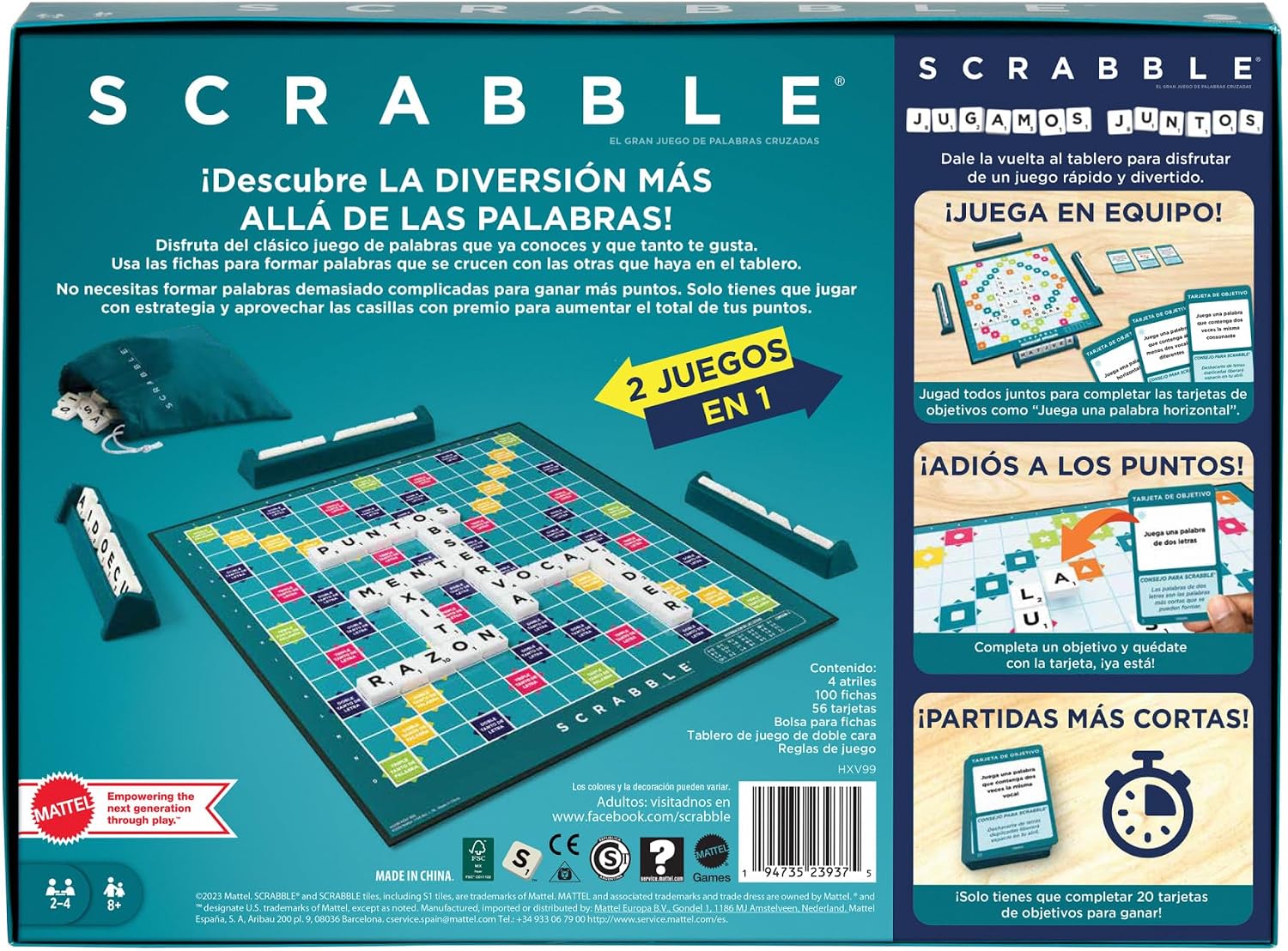 Thumbnail 3 de Mattel Games Scrabble 2 en 1 🧩 - Diversión familiar garantizada