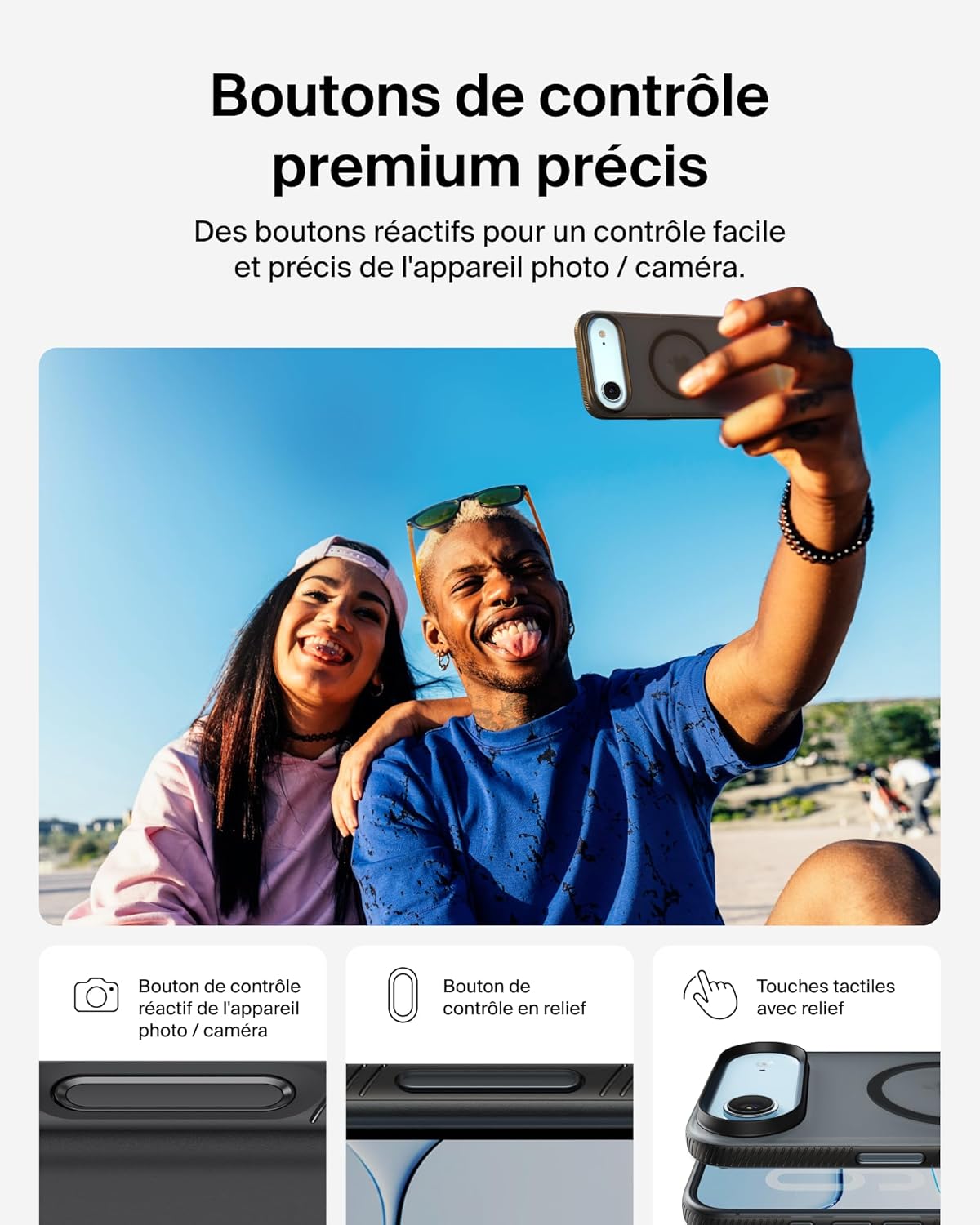 Thumbnail 4 de Belkin SheerForce Grip Coque iPhone Air – protection légère et antidérapante avec MagSafe