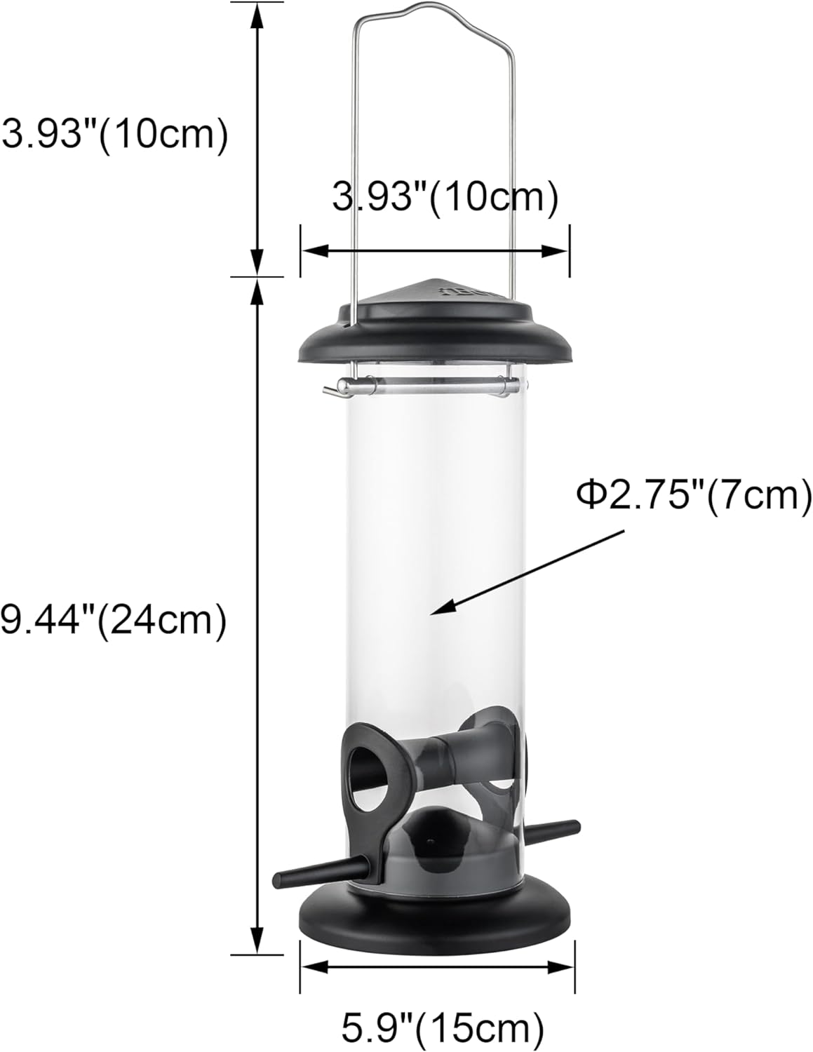 Thumbnail 5 de iBorn Metal Bird Feeder 8 Inch