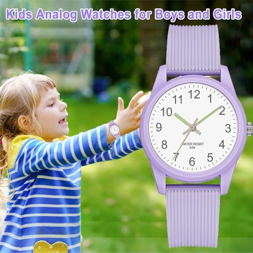 Thumbnail 4 de SOCICO Kids Analog Watch for Boys & Girls (Purple) – 50M Water Resistant, Easy Read Dial, Ages 3–12