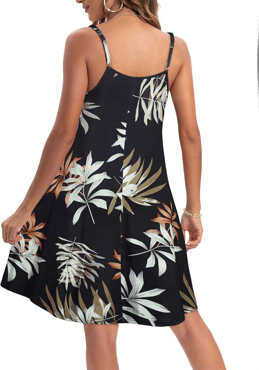 Thumbnail 5 de JOELLYUS Women's Spaghetti Strap Dress – Flowy Summer Sundress with Pockets