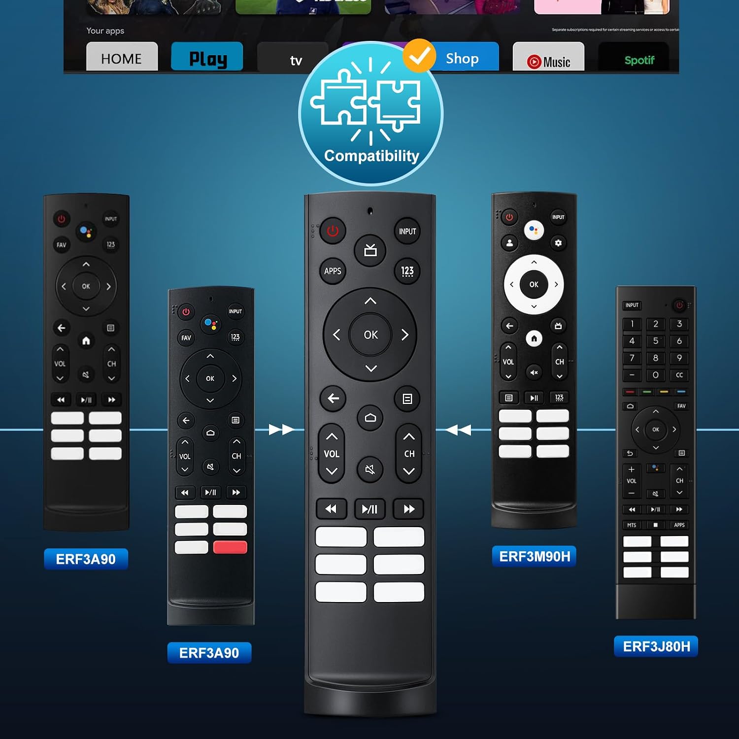 Detalle de Hisense TV Remote ERF3A90