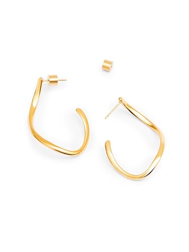 Detalle de SINGULARU Pendientes Brisa Mujer – Acero Baño Oro 18kt
