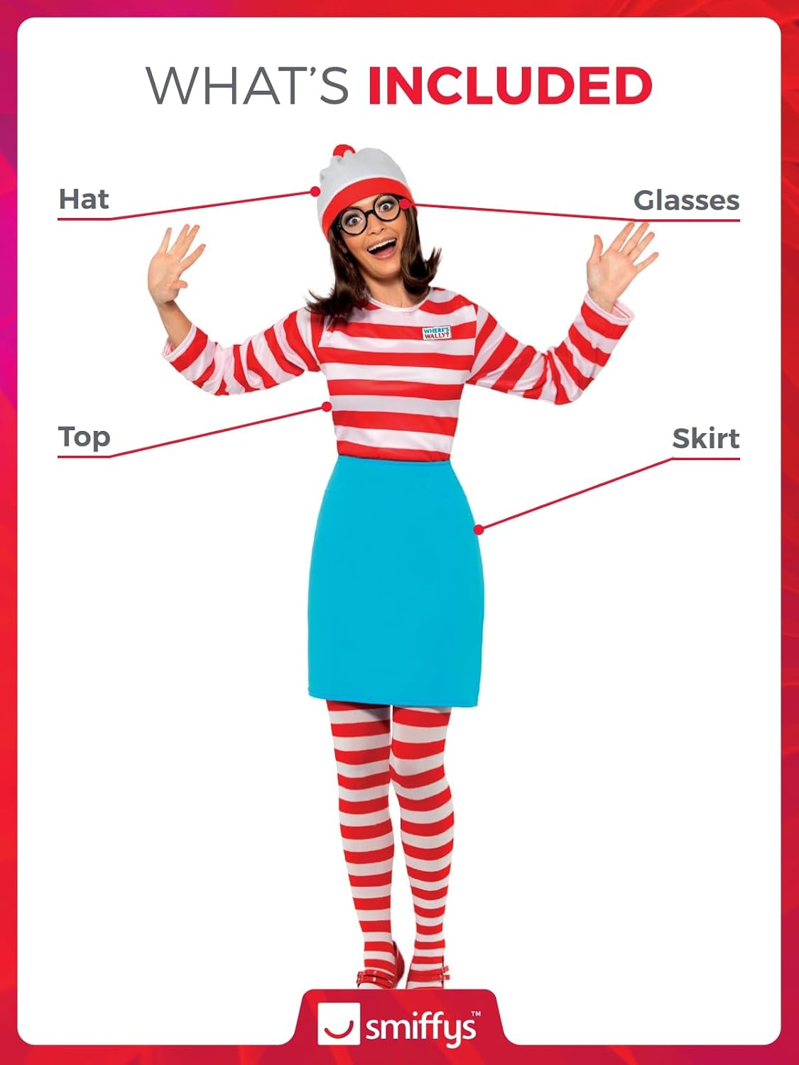 Detalle 2 de Smiffys Where's Wally Wenda Costume