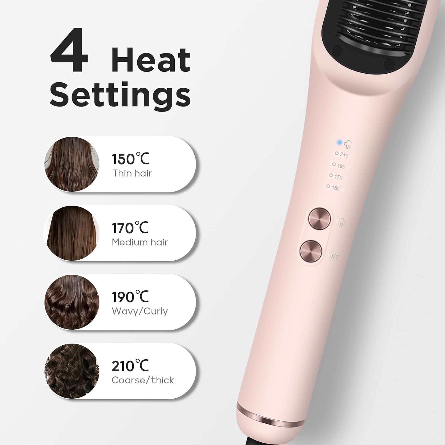Thumbnail 4 de Spazzola Lisciante a Vapore Pro PARWIN PRO BEAUTY 3-in-1: lisciatura, pettinatura e cura a vapore con display LED
