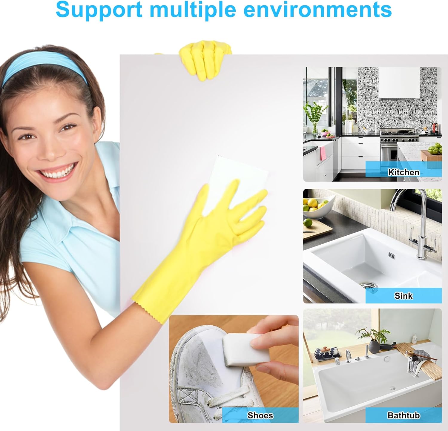 Thumbnail 4 de 2X Density Magic Sponge Eraser, 10-piece ⚙