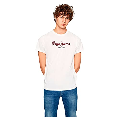 Detalle de Pepe Jeans T-Shirt Regular Fit con maxi logo y algodón sostenible