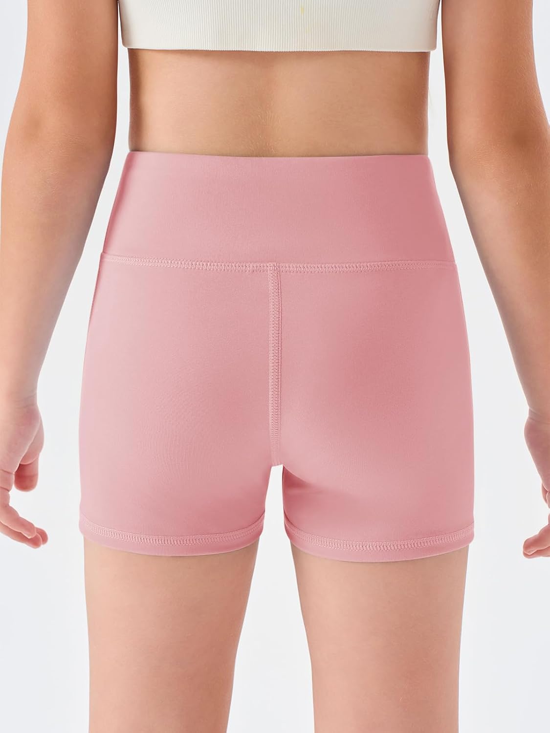 Thumbnail 2 de Haloumoning meisjesshorts: effen korte legging met hoge taille