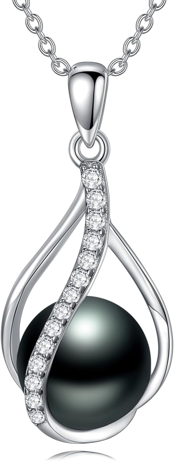 Thumbnail 2 de LONAGO Süßwasserperle Anhänger Halskette mit Infinity-Design aus 925er Sterlingsilber für Damen