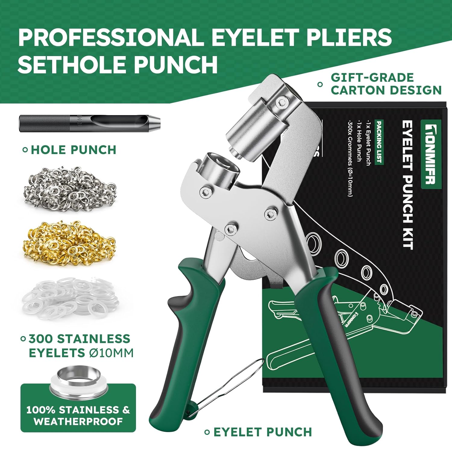 Detalle 2 de Tonmifr 10mm Eyelet Punch Kit