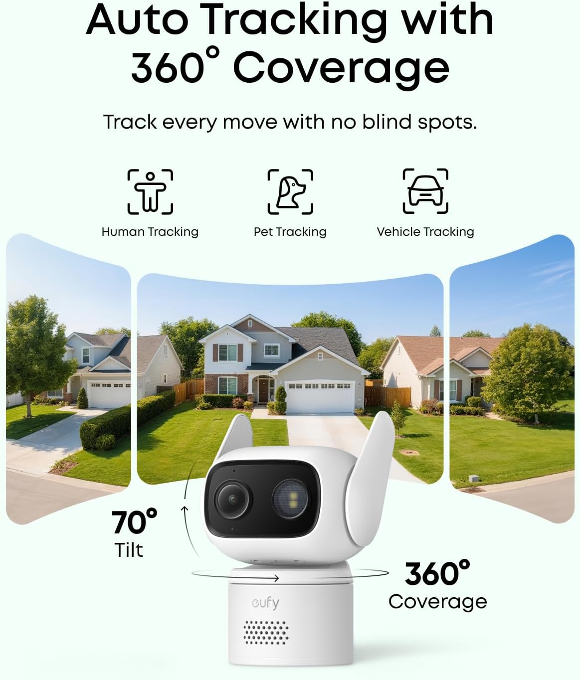 Detalle de eufy Wired Cam C31 2-Pack: 360° Coverage, 24/7 Local Recording and No Monthly Fees