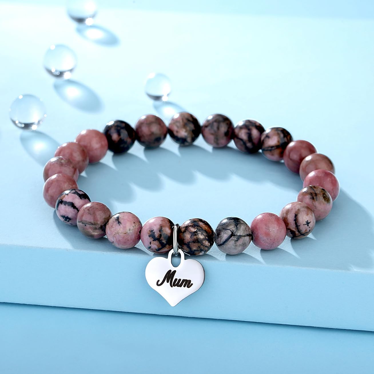 Thumbnail 1 de XIANNVXI mum bracelet 8mm heart crystal
