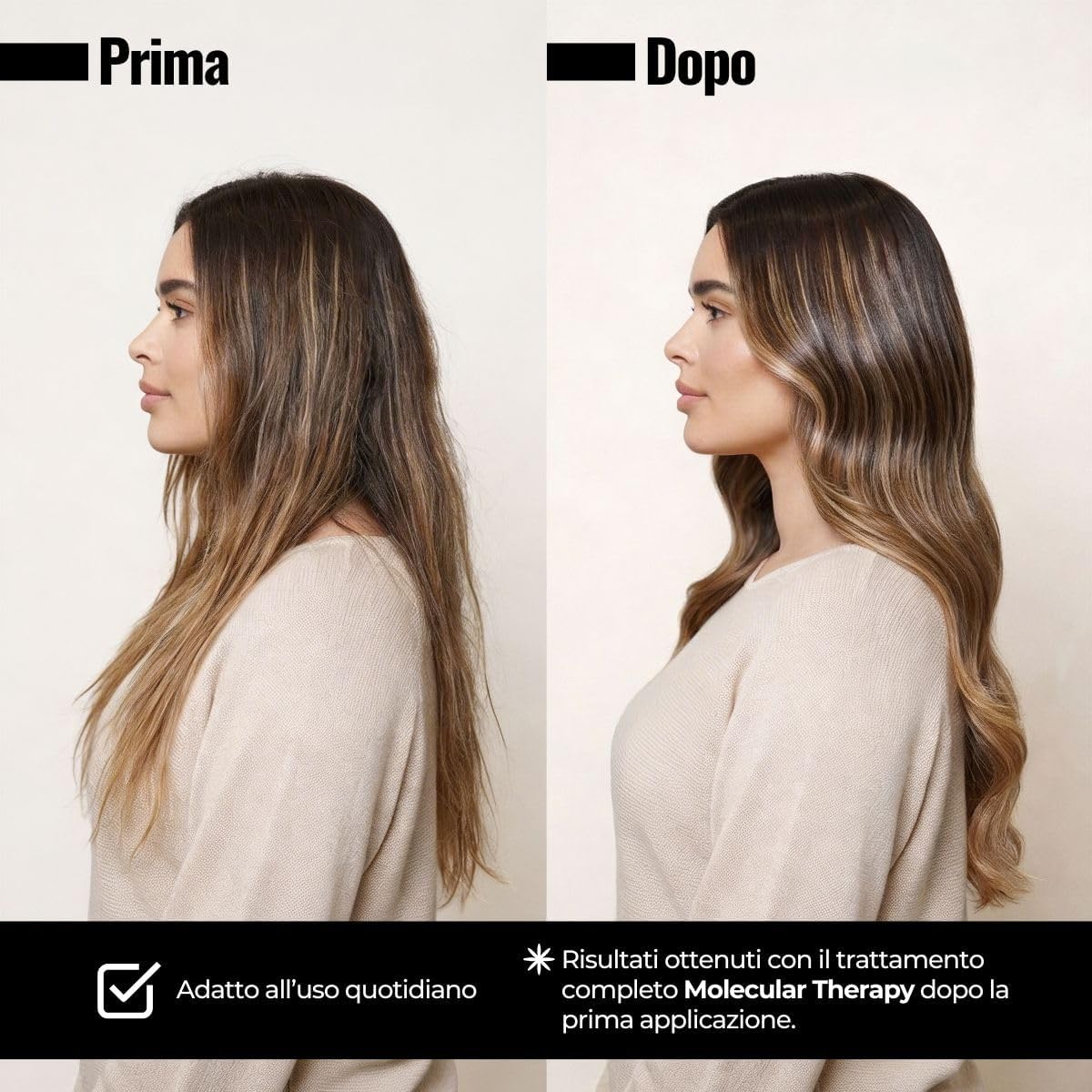 Detalle de abril et nature - Shampoo Professionale Molecular Therapy per Capelli Danneggiati, 250 ml