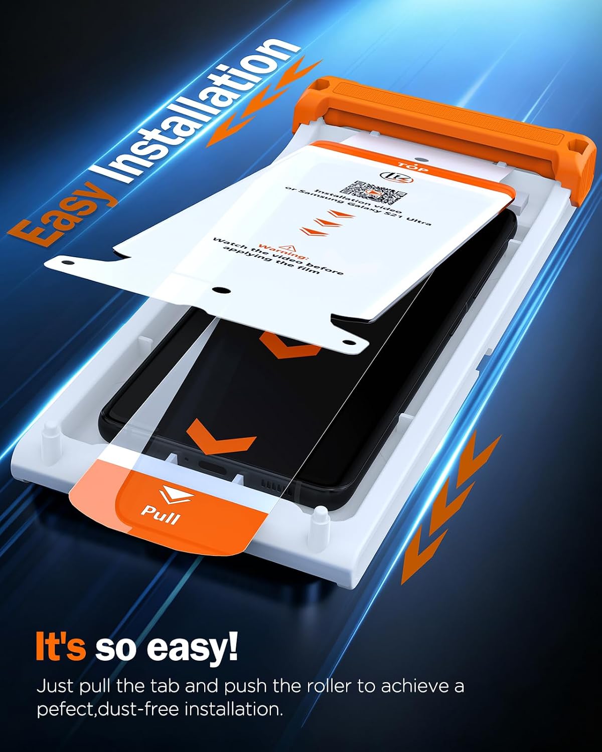 Detalle 2 de LK Galaxy S21 Ultra Flexible Glass Screen Protector, 2-Pack, 99.99% Clarity