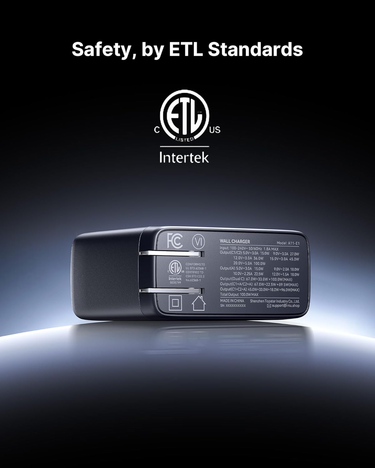 Thumbnail 3 de INIU 100W GaN MacBook Pro Charger with 3 Ports