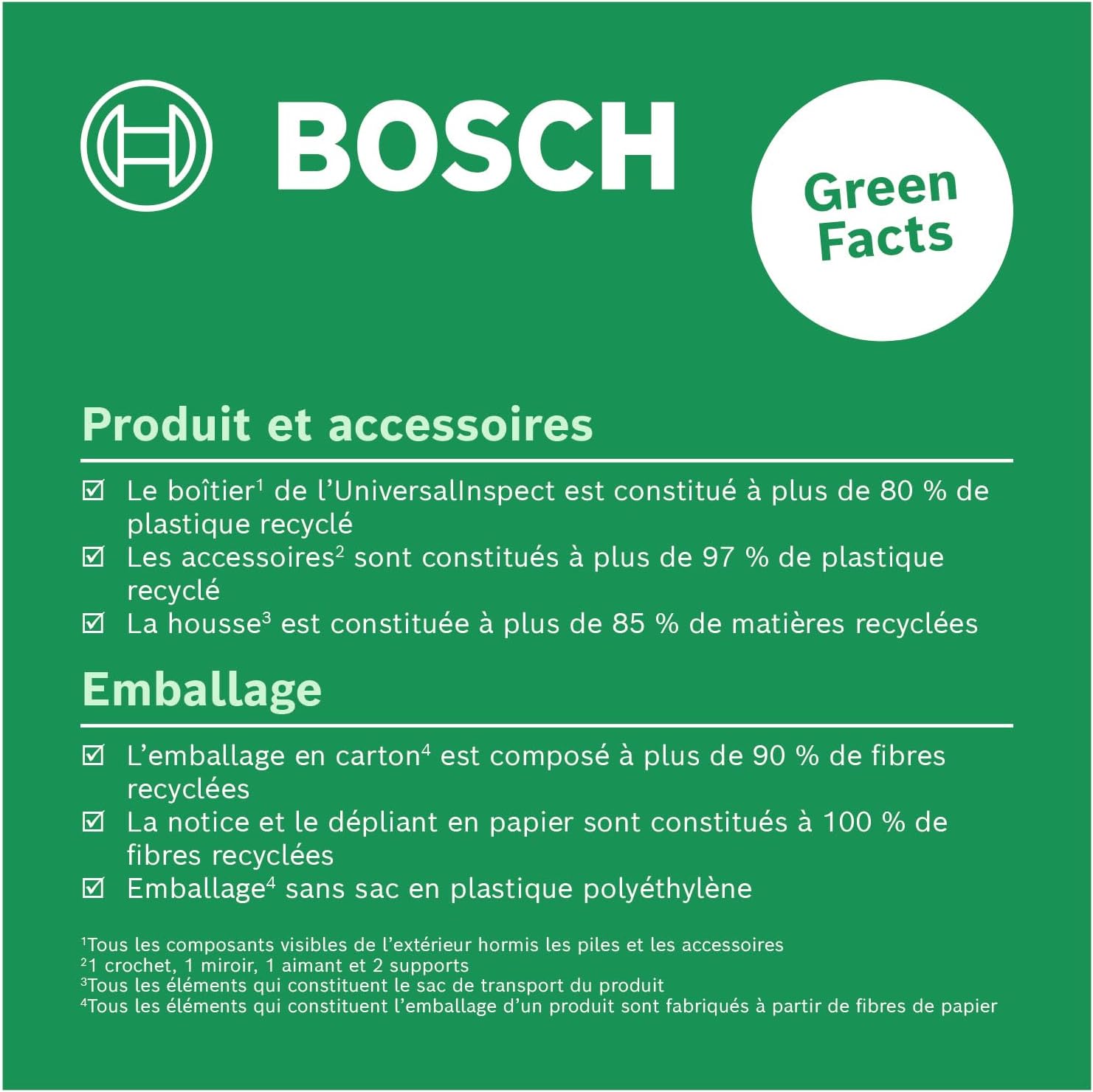 Thumbnail 2 de Bosch UniversalInspect : caméra d’inspection flexible (diamètre 8 mm, longueur 0,95 m) avec écran 2,31 pouces